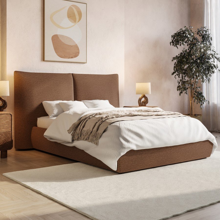 Dune Beige Linen Bed